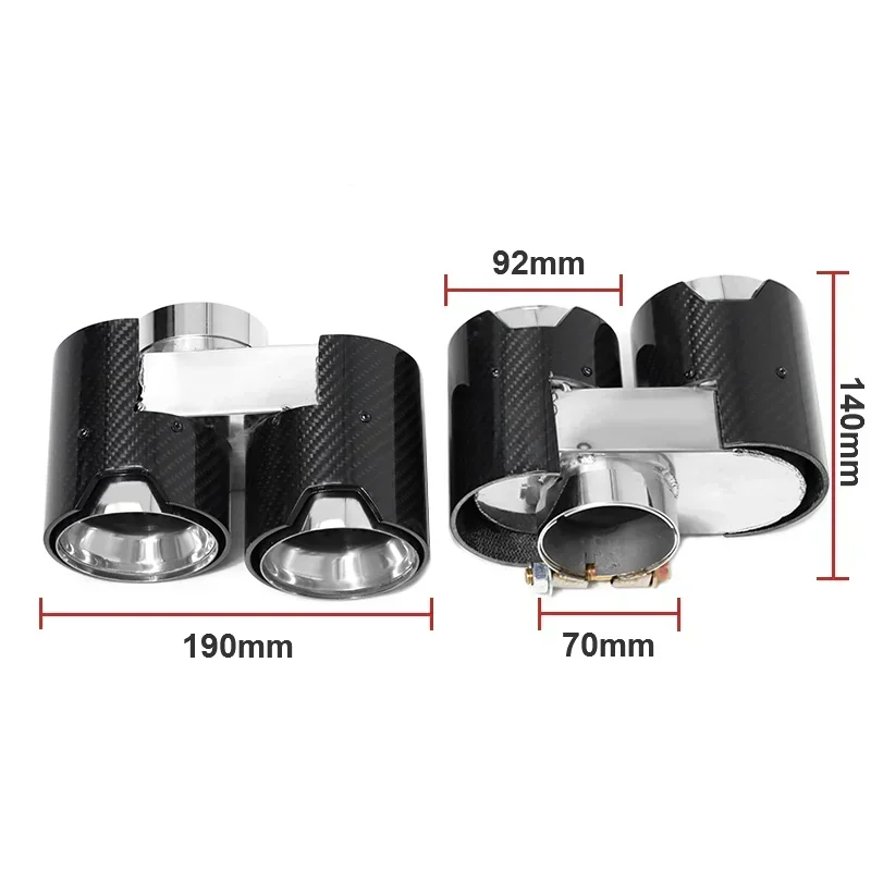 Novos sypes oem para g20 g21 320i 330i 330e fibra de carbono brilhante prata interna m alto desempenho sem soldagem silenciador ponta tubo de escape