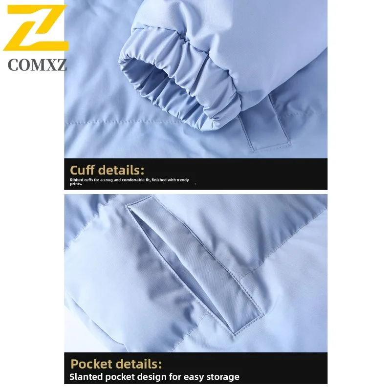 COMXZ جودة عالية مبطن سترة يندبروف التخييم موضة كلاسيكية وسادة مبطنة 2025 في الهواء الطلق الوقوف طوق الرجال سترة الخبز