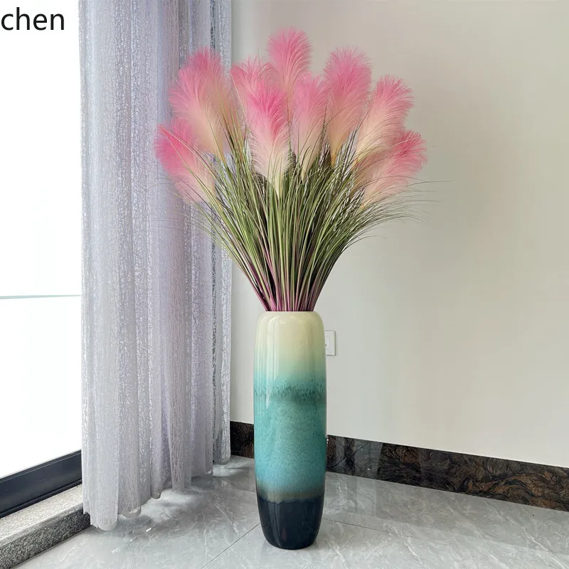 YFY  Artificial Flower Floor-standing Indoor Living Room Fake Flower Landscape Decoration Ornament Dried Flower Ceramic