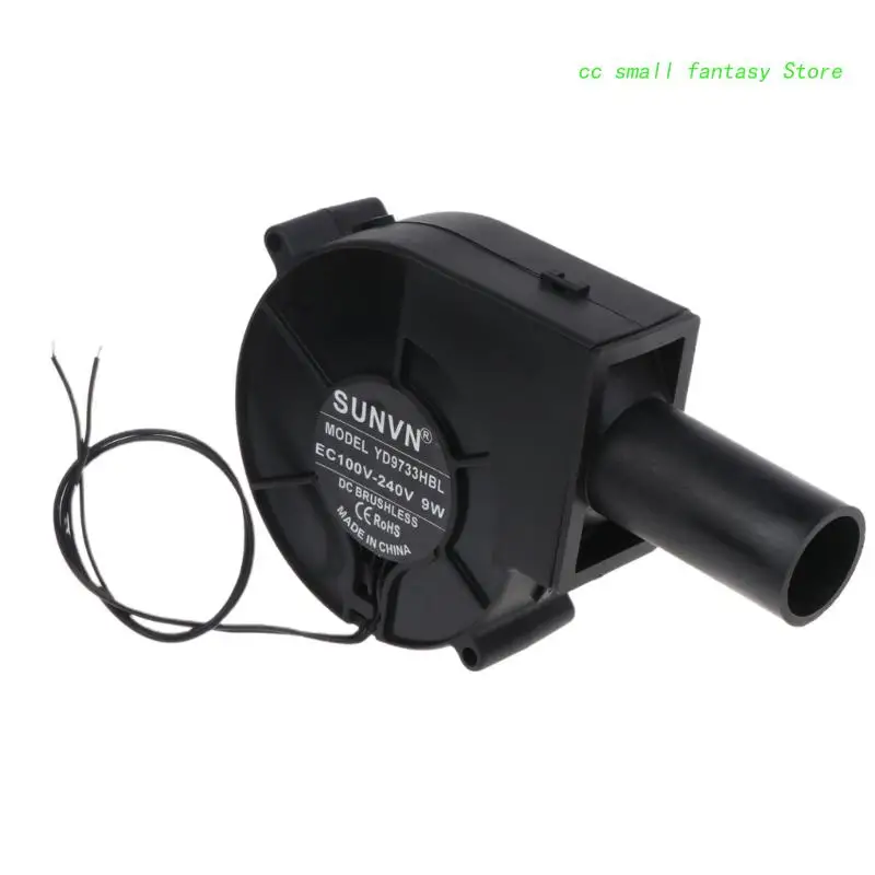 97x33mm for Dc 12V 0.07A Air Blower 100V-240V Powered 9733 Ball Bearing BBQ