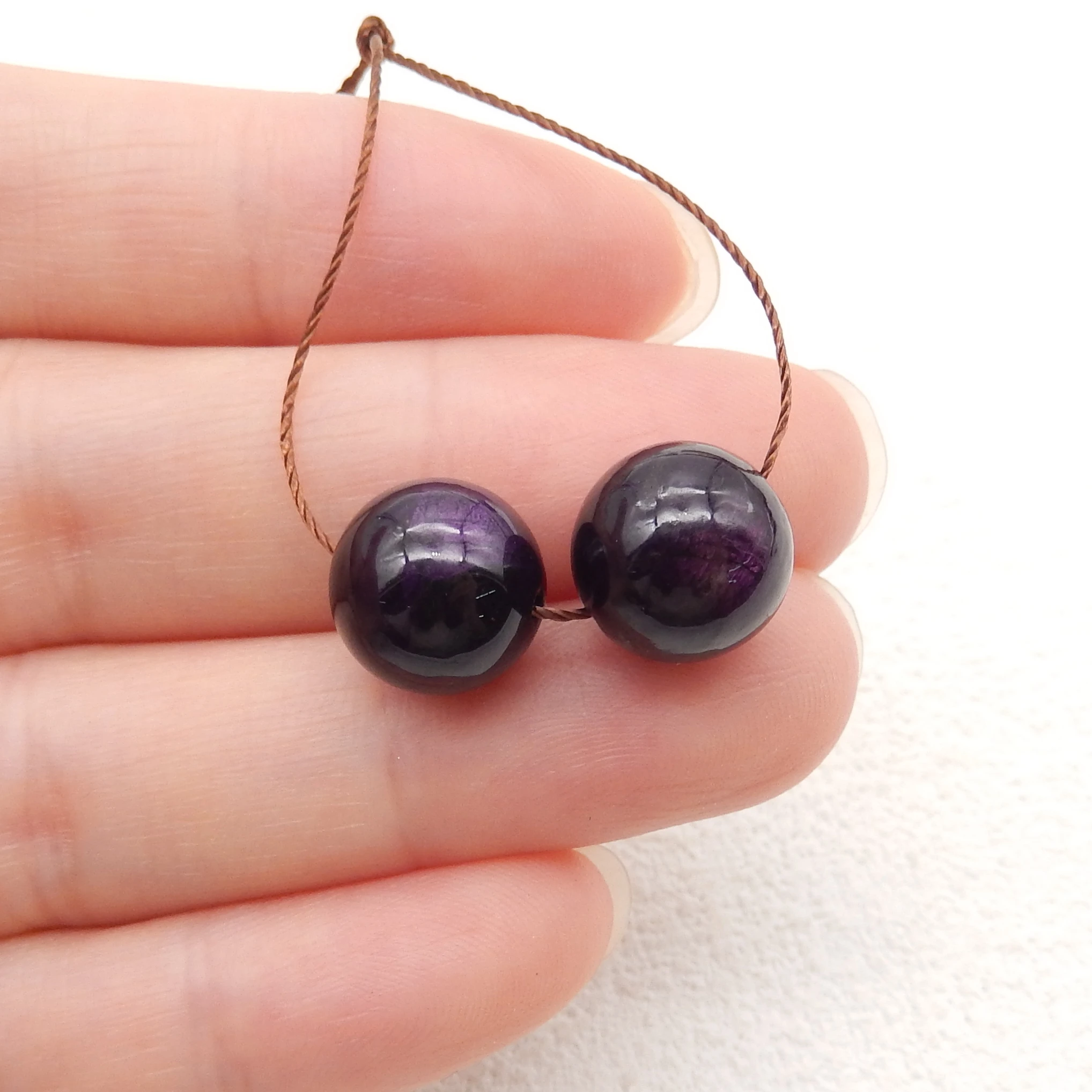 Natural Stone Deep Purple Sugilite Round Loose Beads For Jewelry Making DIY Charms Earrings Necklace Bracelet 11mm 4g