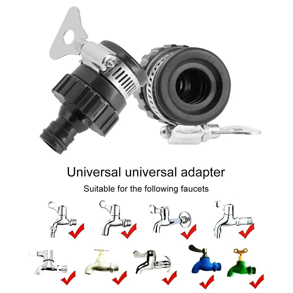 Universal Garden Hose Pipe Fitting Faucet Adapter Kitchen Bath Tap Mixer Tap Faucet Multi-function Faucet Adapter O-ring Water