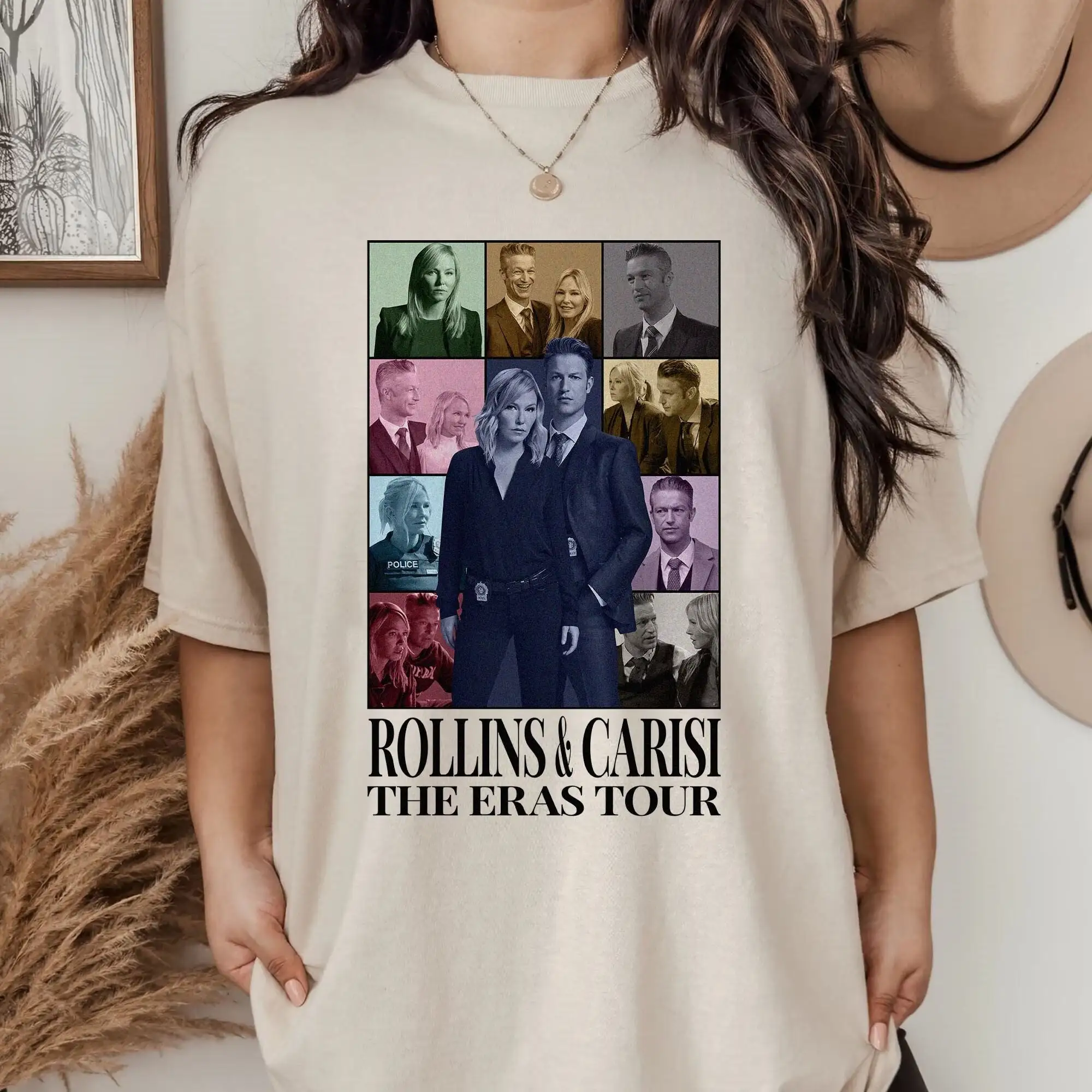 

Rollins and Carisi Eras Tour T Shirt Amanda Dominick Vintage Law Order