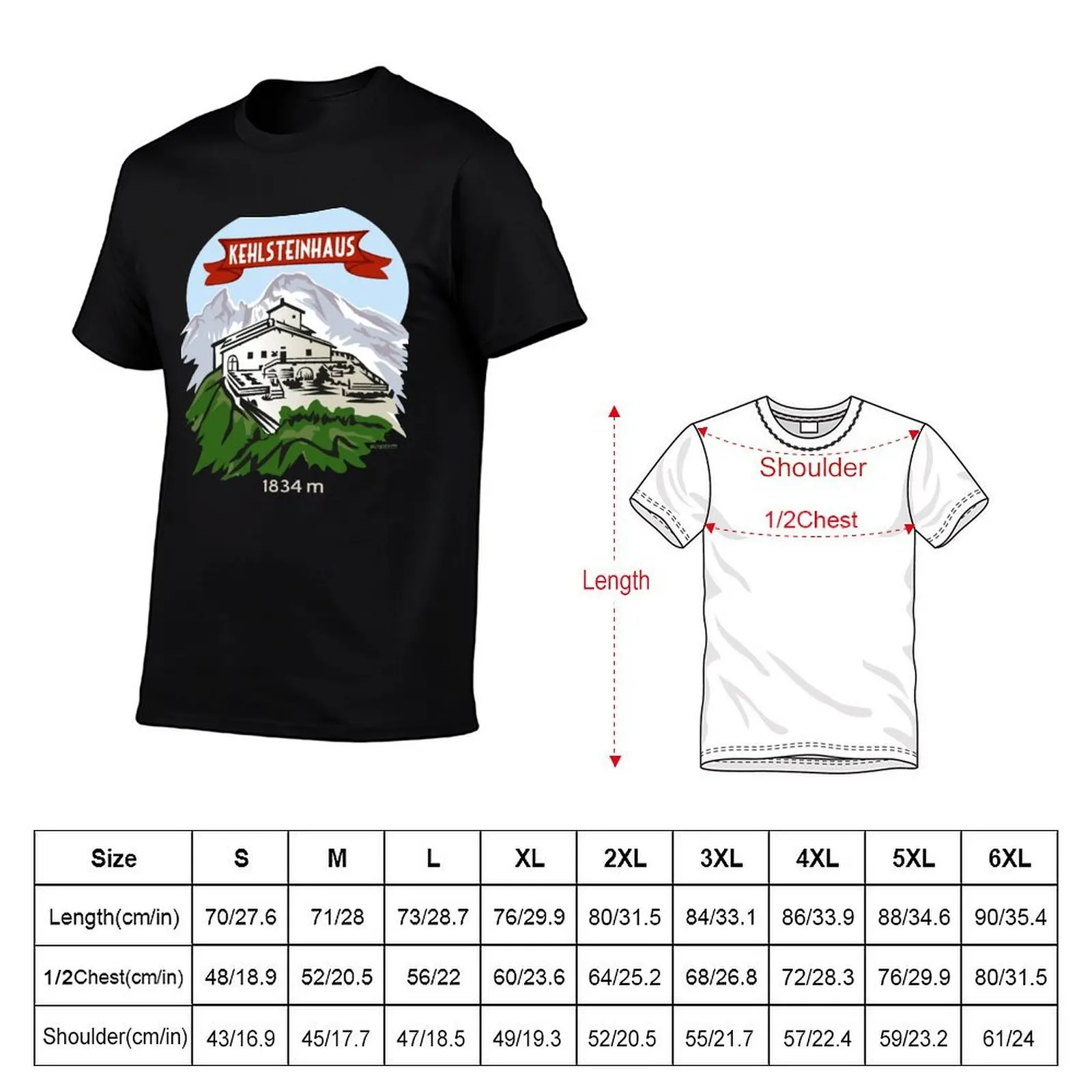 Kehlsteinhaus Eagles Nest Berchtesgaden Kehlstein Bavaria T-Shirt man t shirt cotton anime tshirt T-Shirt