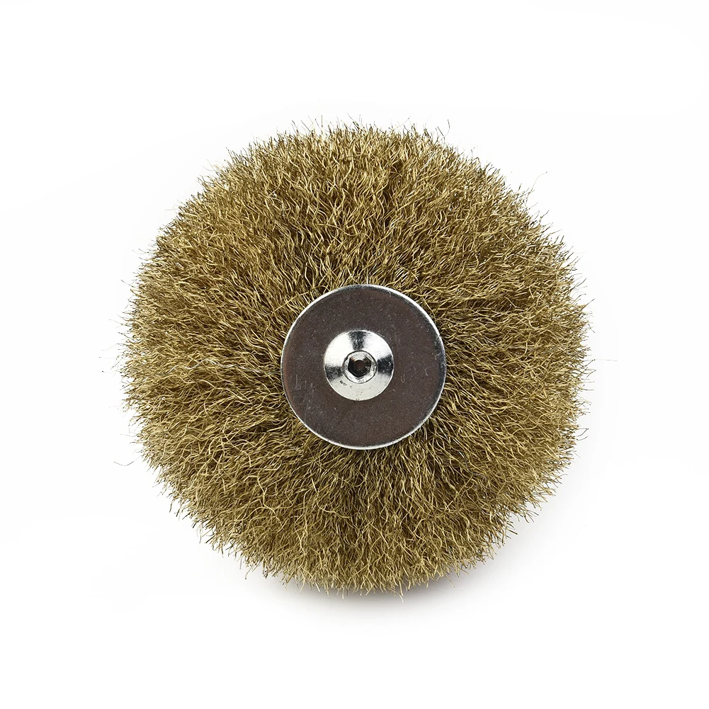 High quality New Copper wire brush Polishing Brush Steel wire Brush Copper Plated For Mini Drill Rotary Tools Wheel