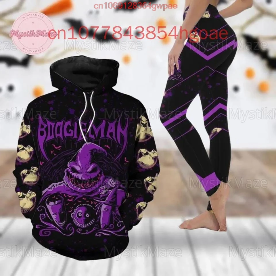 Disney Oogie Boogie Hoodie And Legging Set Women Hoodie Yoga Pants Sweatpants Fashion Sports Y2k Yoga Suit