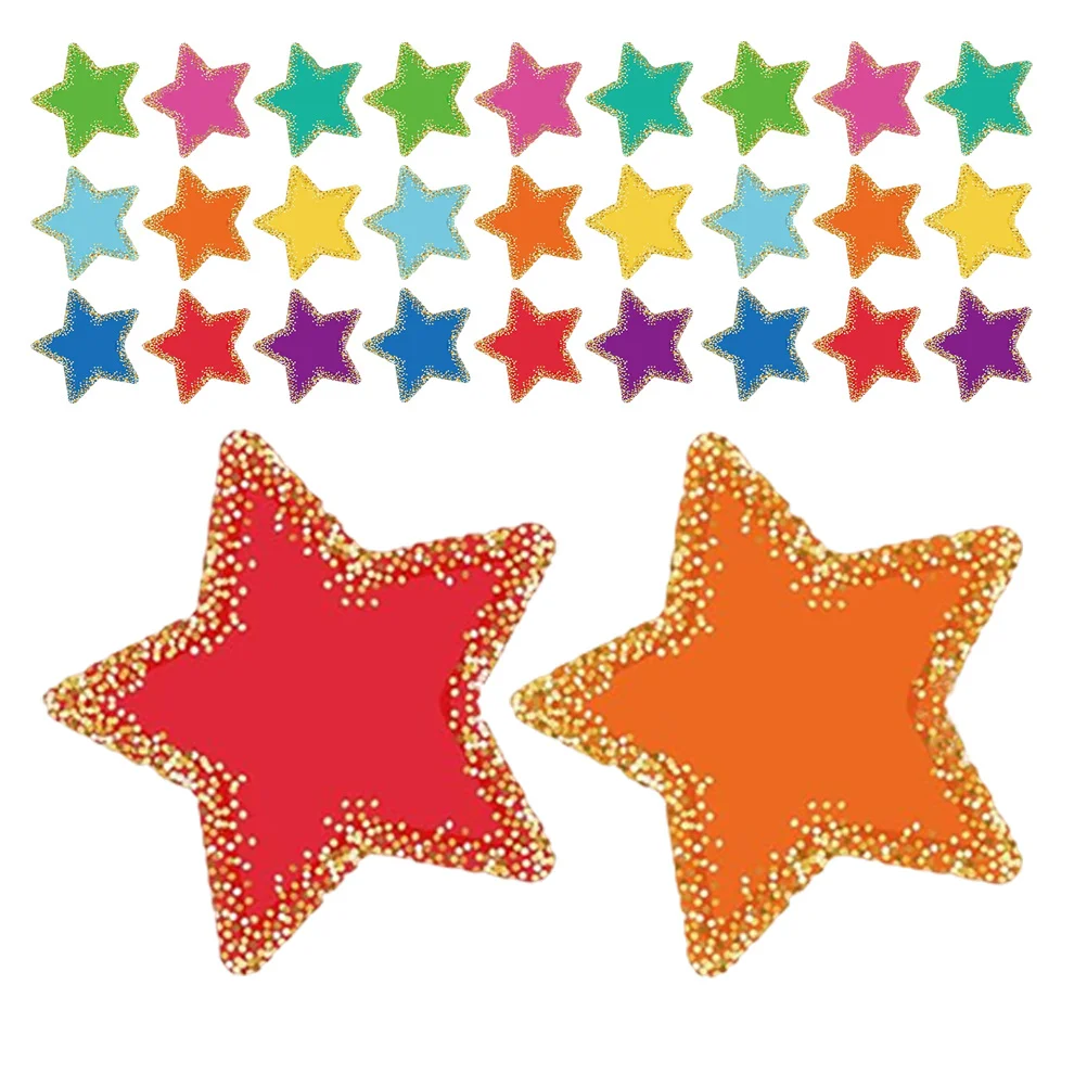 

108 Star Bulletin Board Accents Colorful Dot Border Paper Cutouts Classroom Decoration DIY Craft Wall Posters for Classroom