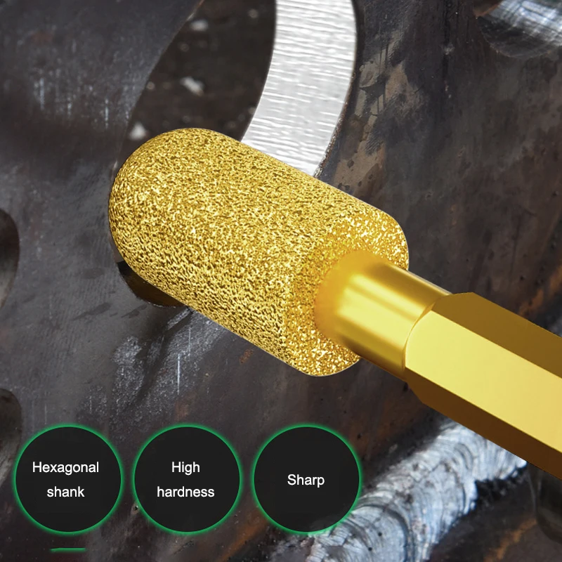 الماس رأس مطحنة 6 مللي متر العالمي عرقوب مختلط ملف ل الحديد الزهر الفولاذ المقاوم للصدأ السيراميك حجر طحن تلميع النقش #2