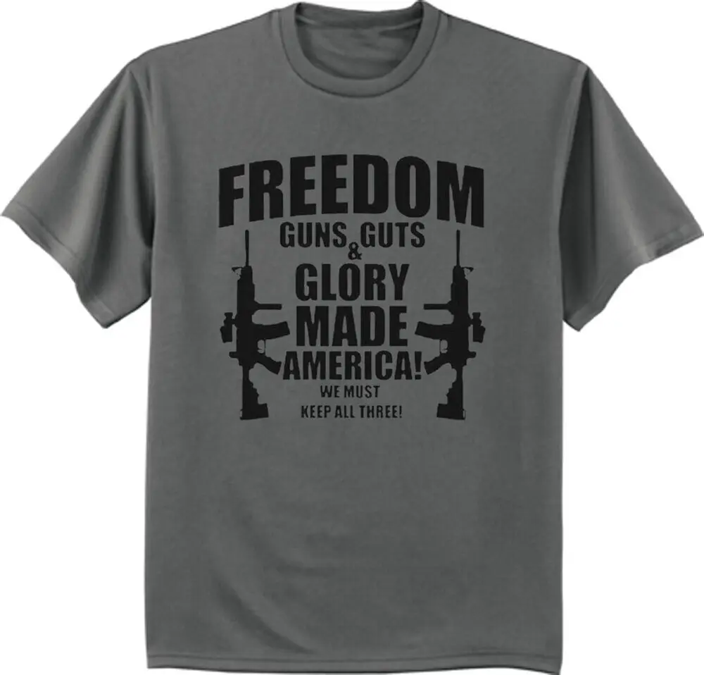 2nd Amendment Pro Gun Rights America Freedom T-shirt pria grafis Tee untuk pakaian Pria Wanita lengan pendek Tee