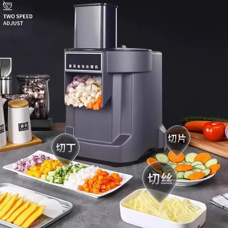 Cortador de verduras eléctrico multifuncional totalmente automático, triturador de verduras, rebanador de zanahorias y patatas, procesador de alimentos