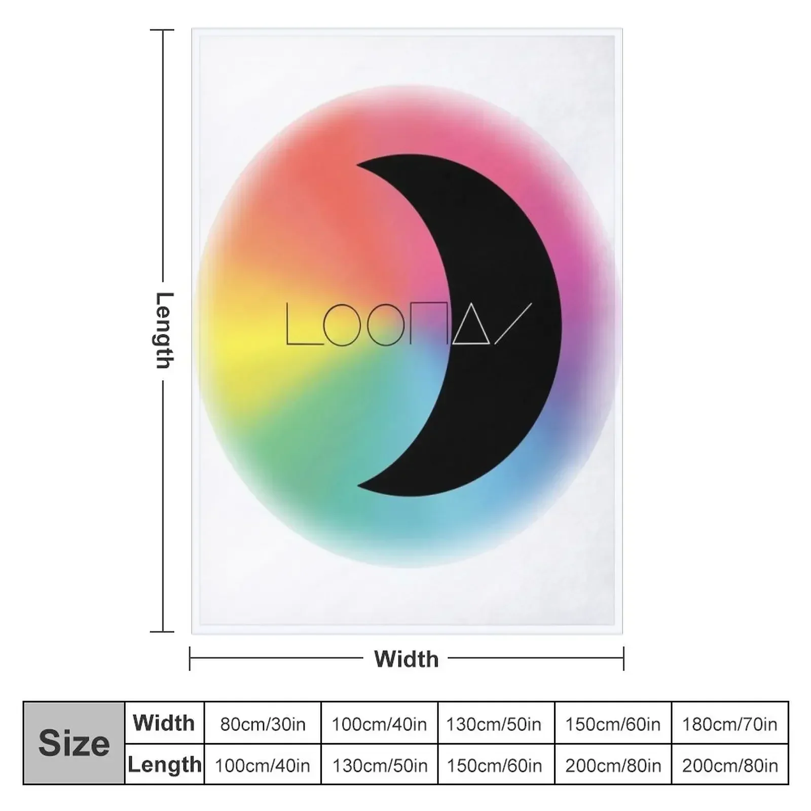 LOONA NEW LOGO [&] - RAINBOW Throw Blanket Extra Large Throw Soft Plaid Camping Cute Plaid Blankets