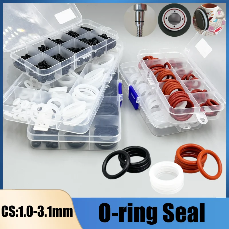 

Rubber O Ring Silicone Red VMQ NBR O-ring Sealing Washer Car Gasket Nitrile Washer Rubber oring Oil Resistant High Temperature