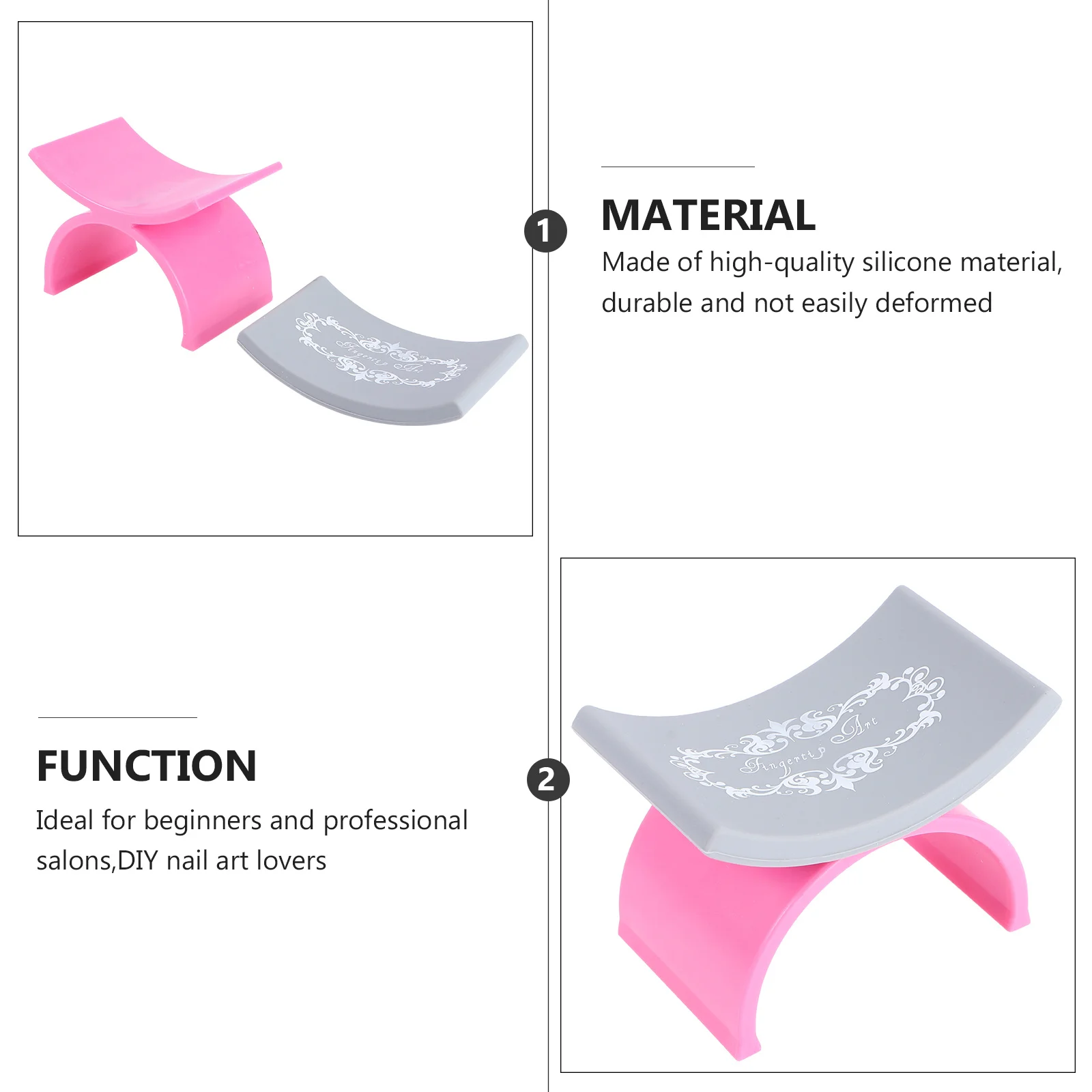 

1pc Silicone Manicure Hand Pillow U Shape Wrist Support For Nail Art Tools Portable Finger Rest Pad Manicure Equipment