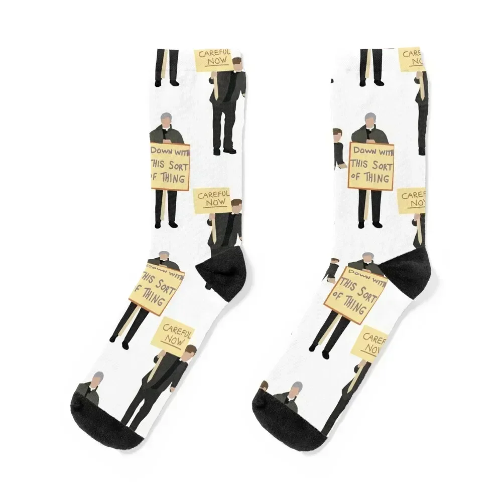 Father Ted Careful Now Quote Socks winter sport sheer gift Socks Men Women's set short Climbing Men's Socks Luxury Women's
