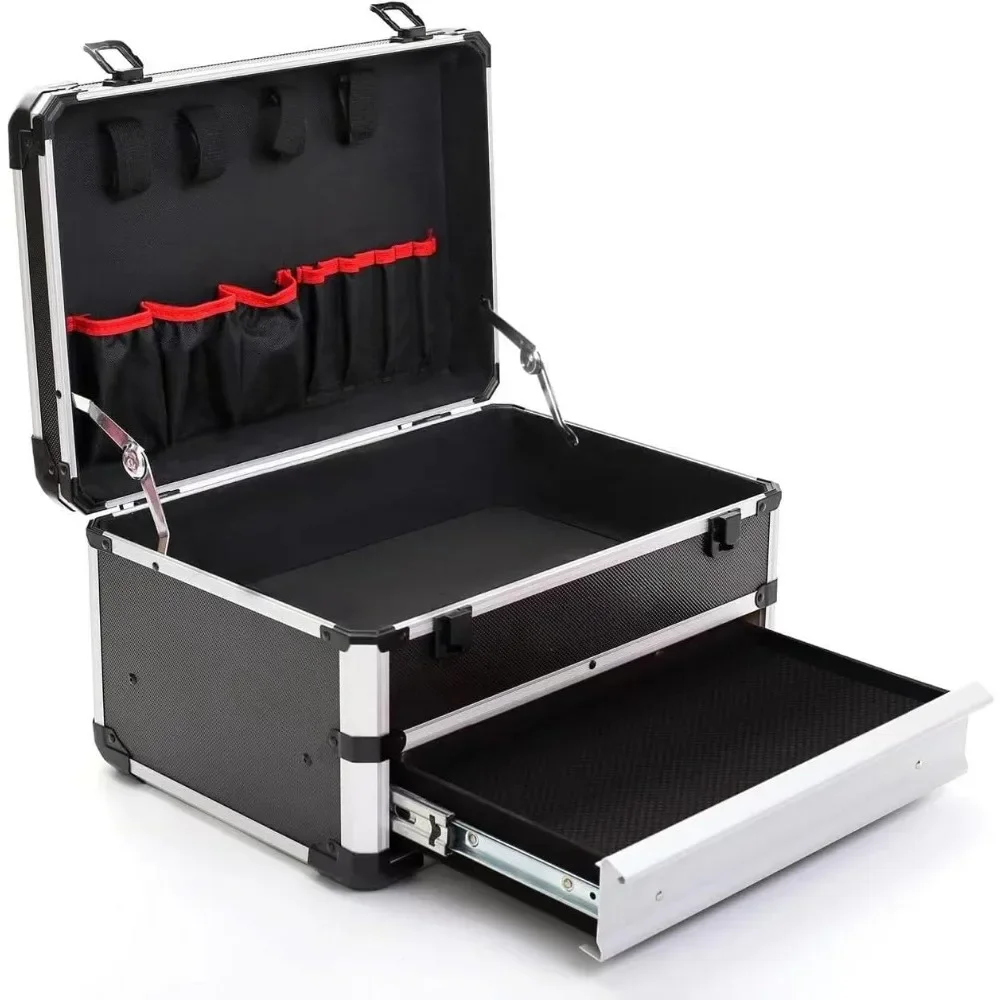 

Portable Tool Box with Drawer, Tool Storage Box, Organizer, Toolbox for Mechanics, Wheeled Tools, Free Shipping