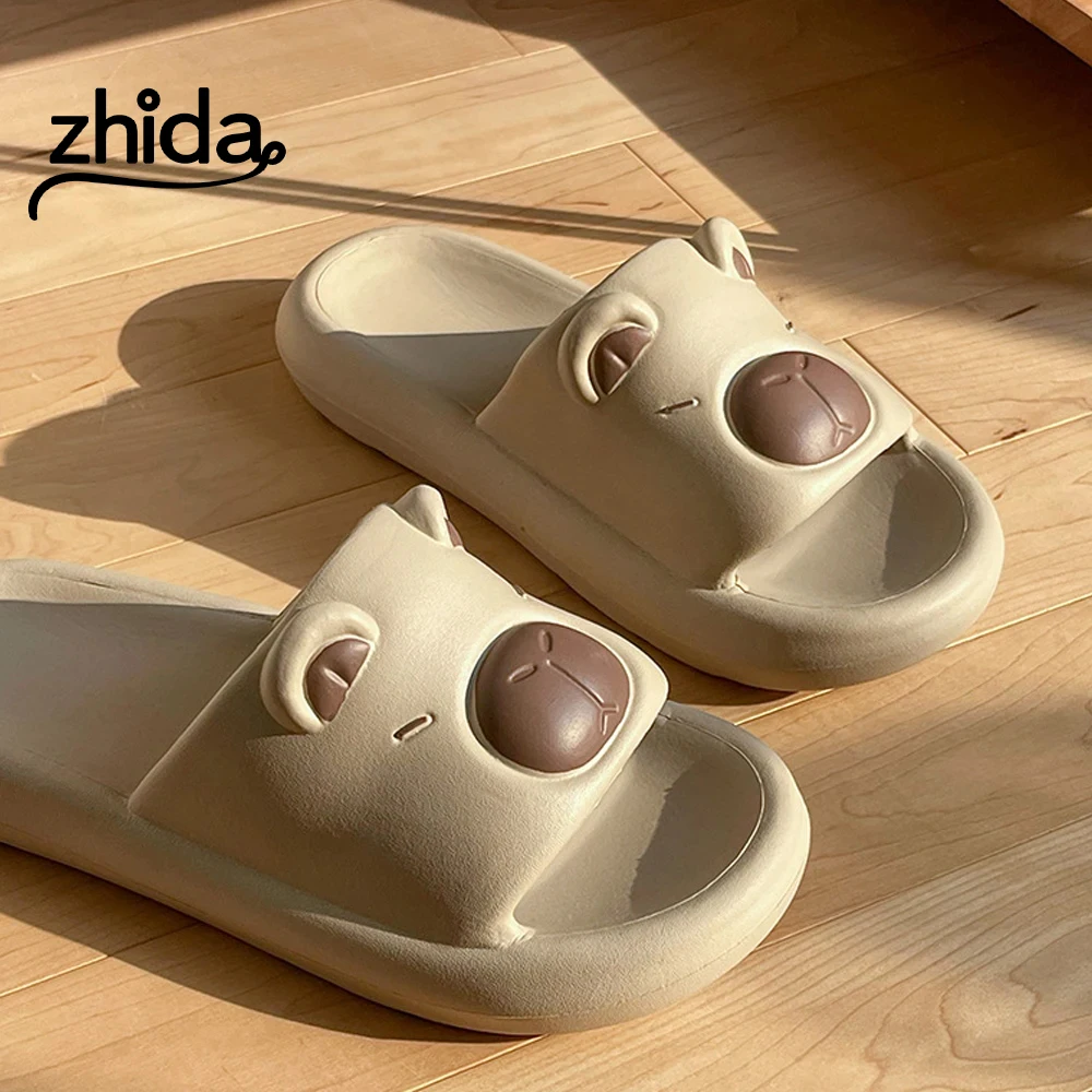 

ZHIDA Fashion Funny Soft Capybara Slippers Thick-soled Anti-slip Indoor Sandals EVA Thickened Thick Sole Slipper Beach Slides