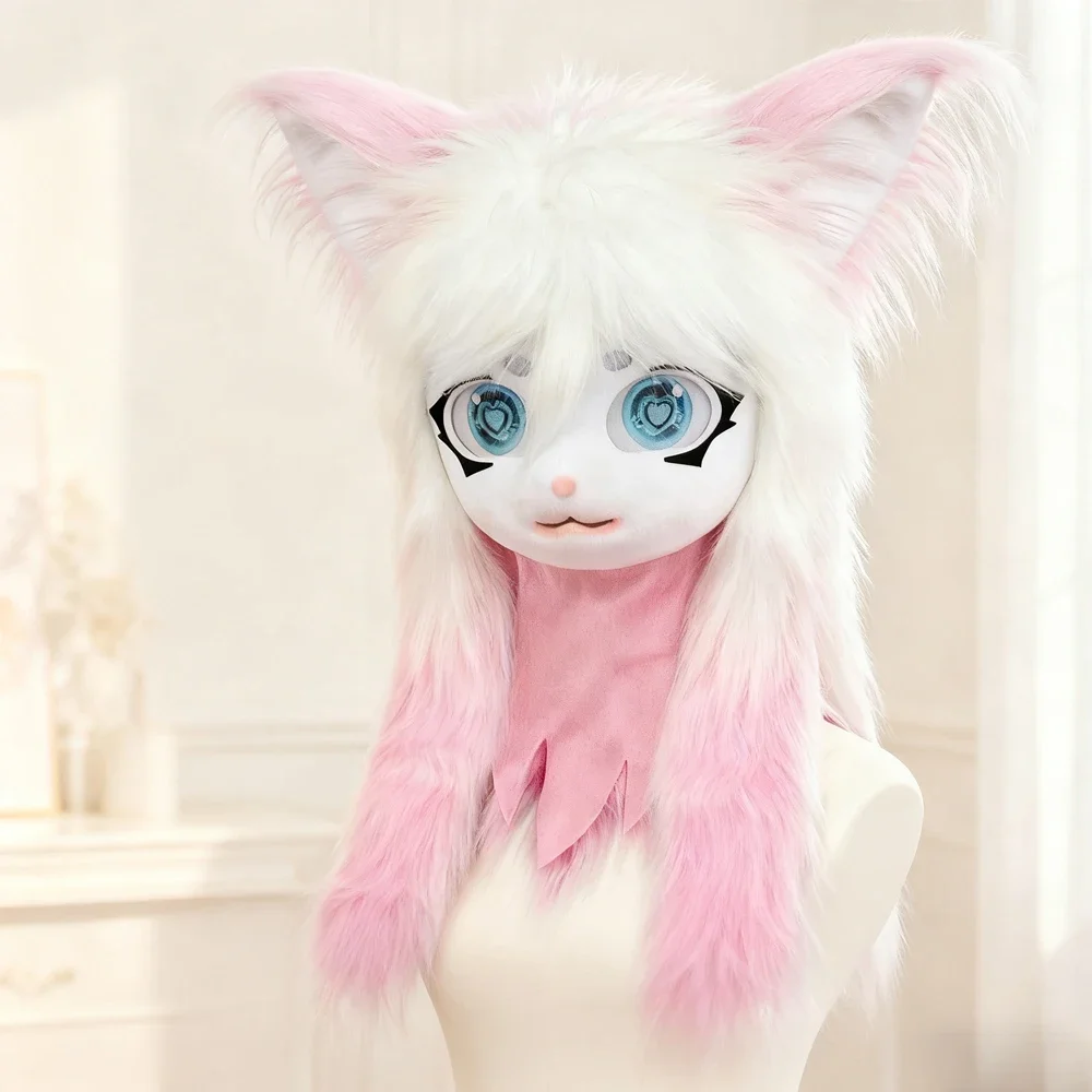 

Кигуруми, пушистый костюм с головой животного, материалы премиум-класса, каваи, стиль Лолиты, кошачьи уши, плюшевые носимые маски для косплея, набор для конвенции