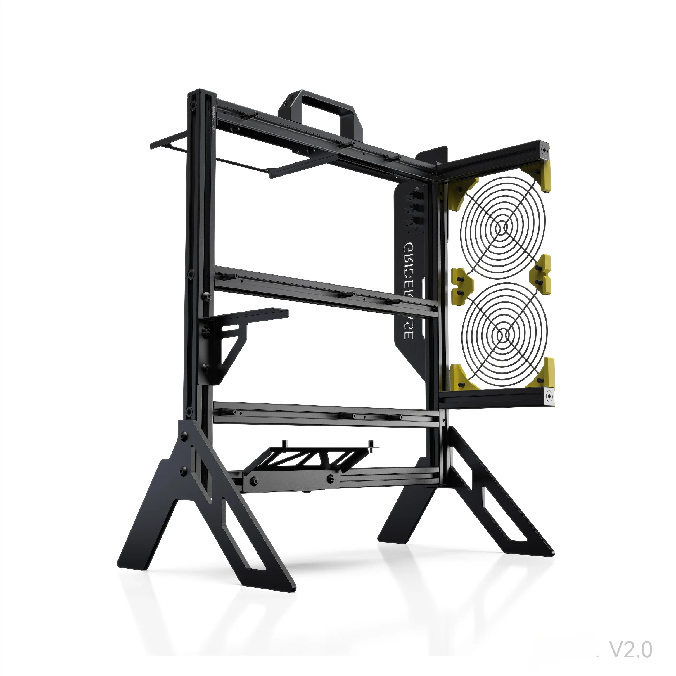 

DIY Professional Open Air Aluminum Alloy Computer Chassis PC Cases Supports For ATX 360 Water Cooled Vertical Graphics Card