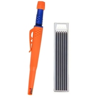 A93G Solid Carpenter Pencil Set 2.8Mm Deep Hole Mechanical Pencil Marker With Built In Sharpener For Carpenter Woodworking