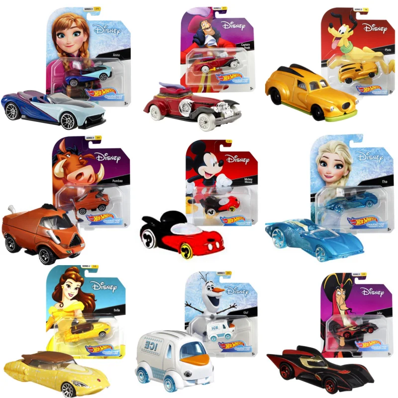Hot Wheels Disney Collaboration Limited Edition Frozen Collection Small Sports Car Models Mickey Toy Collection Birthday Gift