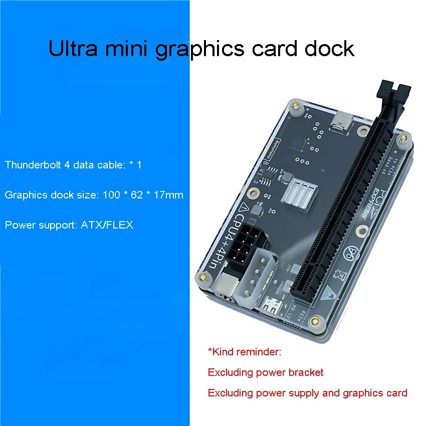 Thunderbolt 3/4 Graphics Card Dock External  DP Output External Video Card Dock For Laptop Mini PC Handheld Console