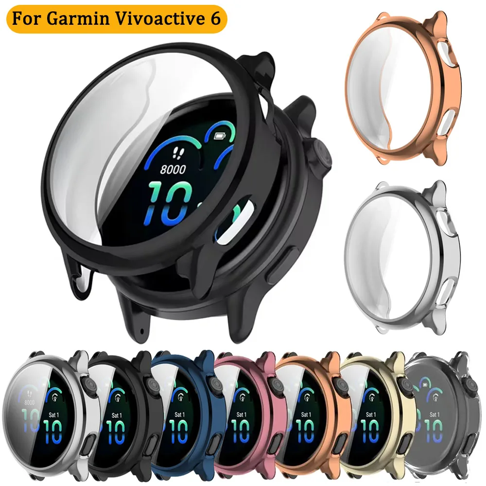 Vollständig schützende TPU-Hülle für Garmin Vivoactive 6, weiche, leichte Displayschutzfolie für Garmin Vivoactive 6-Zubehör