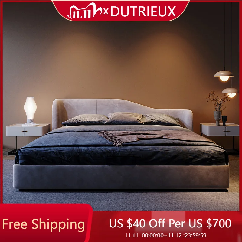 

Спальная деревянная кровать, напольная, двойная, удобная, безопасная, мягкая, дешевая, красивая, японская кровать, роскошная, Letto Matrimoniale, уникальная мебель