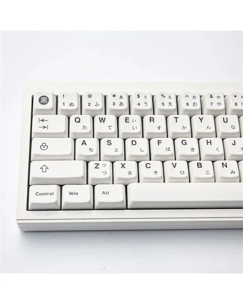 pure white solid color pbt dye sub keycaps full set oem profile for mechanical keyboards