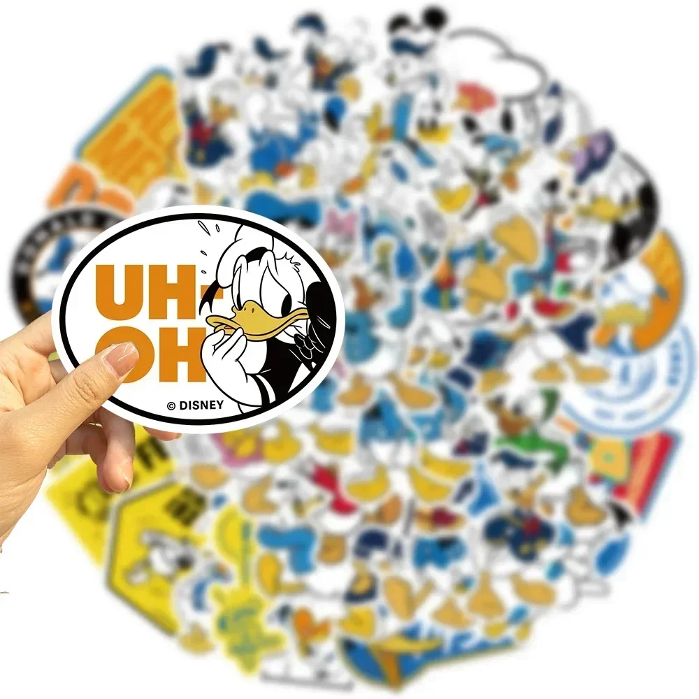 50pcs Disney Donald Duck Graffiti Stickers Laptop Phone Scrapbook Diary Luggage Stationery Sticker Kids Girl Toy