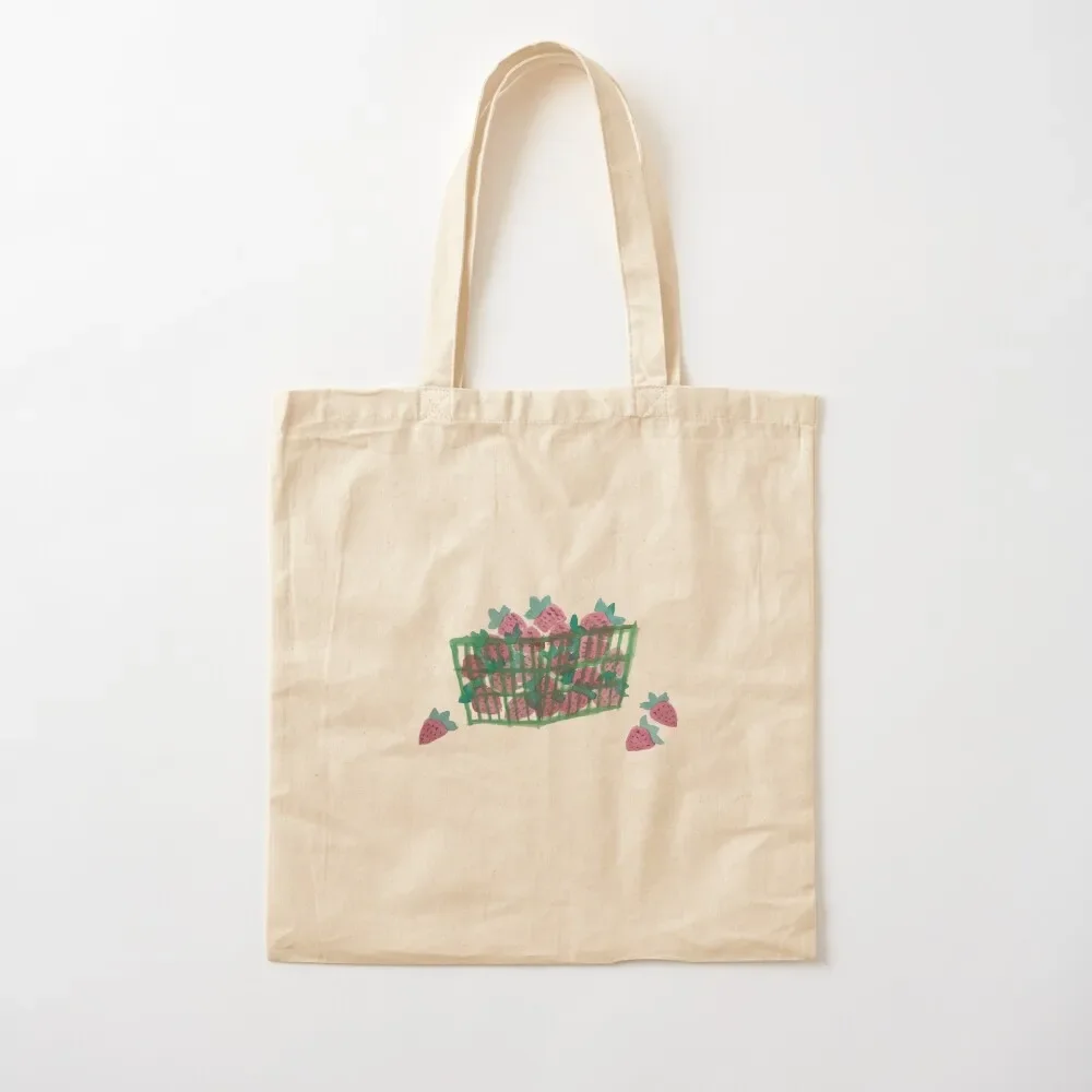 Strawberry basket Tote Bag personalized tote bag Cloth bag custom tote
