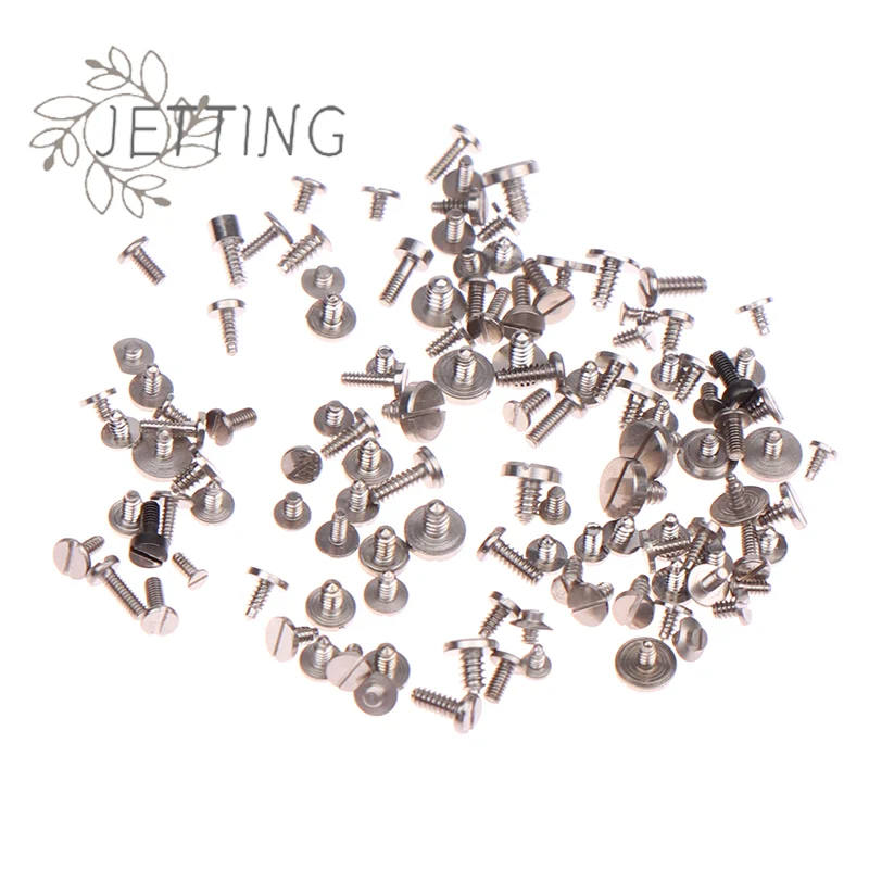 Hot 100Pcs Tiny Precision Mixed Multi-size Watch Screws Movement Repair Tools Part For Watchmaker