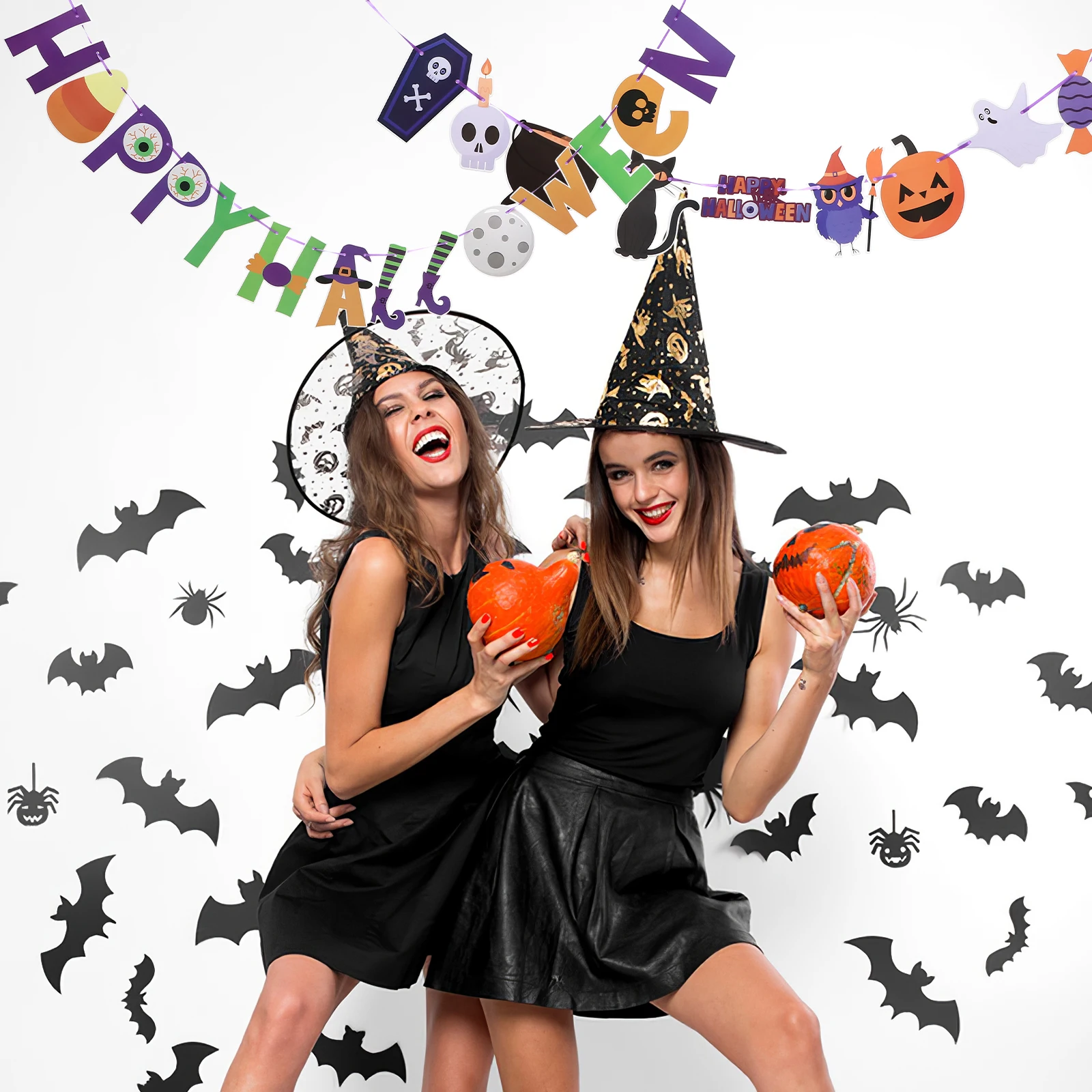 

3pcs Halloween Banner Decorative Hanging Banners Party Home Decoration Ghost Festival Carnival Haunted House Outdoor Indoor