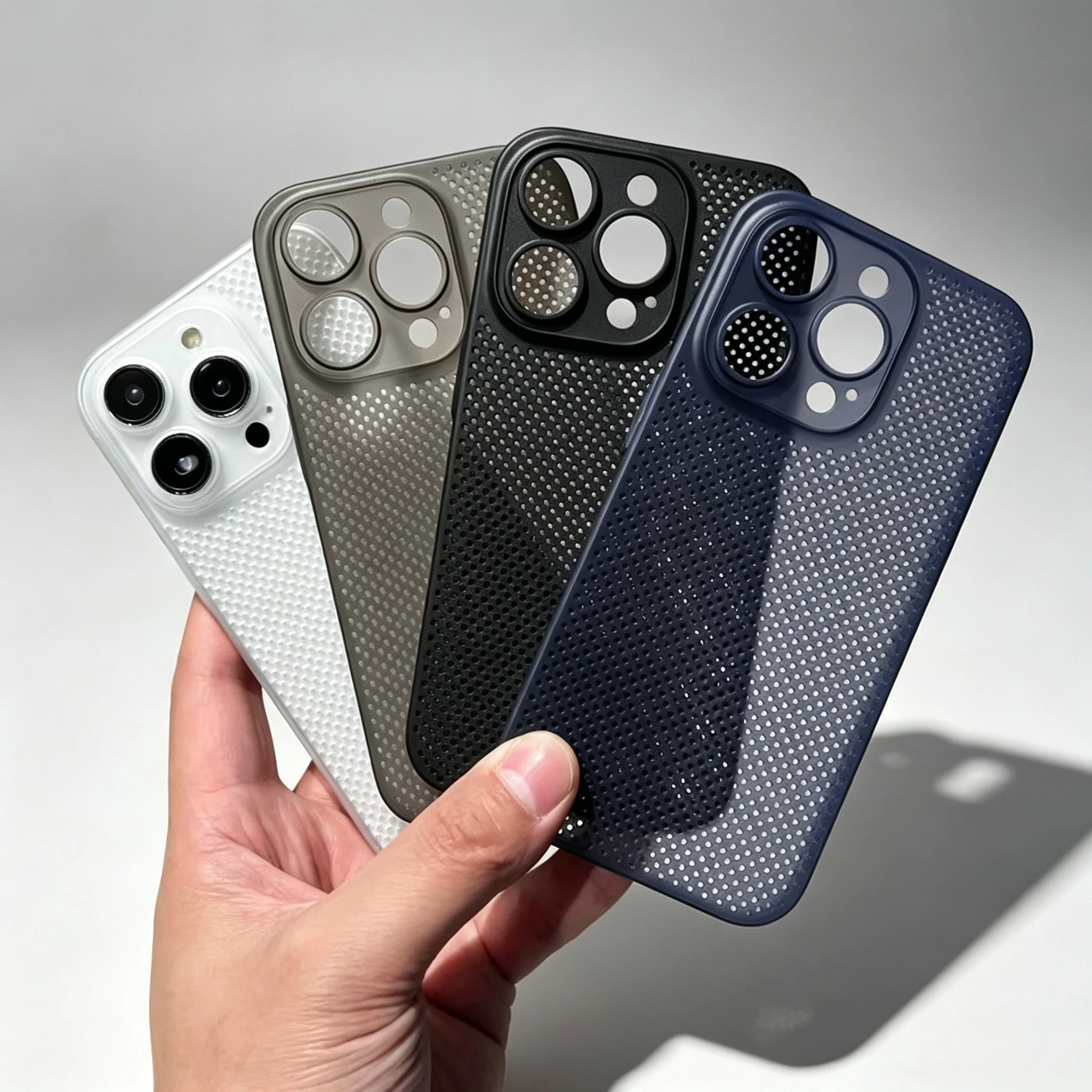Kühlende, atmungsaktive, weiche Silikon-Handyhülle für iPhone 18 17 14 15 16 Pro Max 12 13 11 17 Air 16e 14 15 Plus Bumper Rückabdeckung