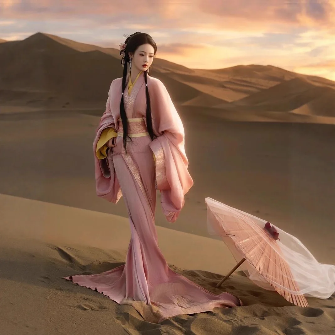 

Pink New Style Woven Warring States Straight Volume Ancient Costume Mashan Chu Tomb Recovery Suit Hanfu Collar Daily