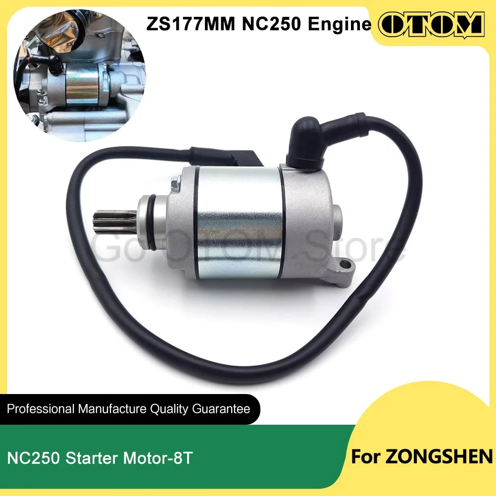 

Motorcycle ZS177MM 8T Starter Motor Electrical Start Engine NC250 RX3 BSE KAYO K6 T6 KEWS K16 K23 ZUUMAV GR8 MOTOLAND AVANTIS