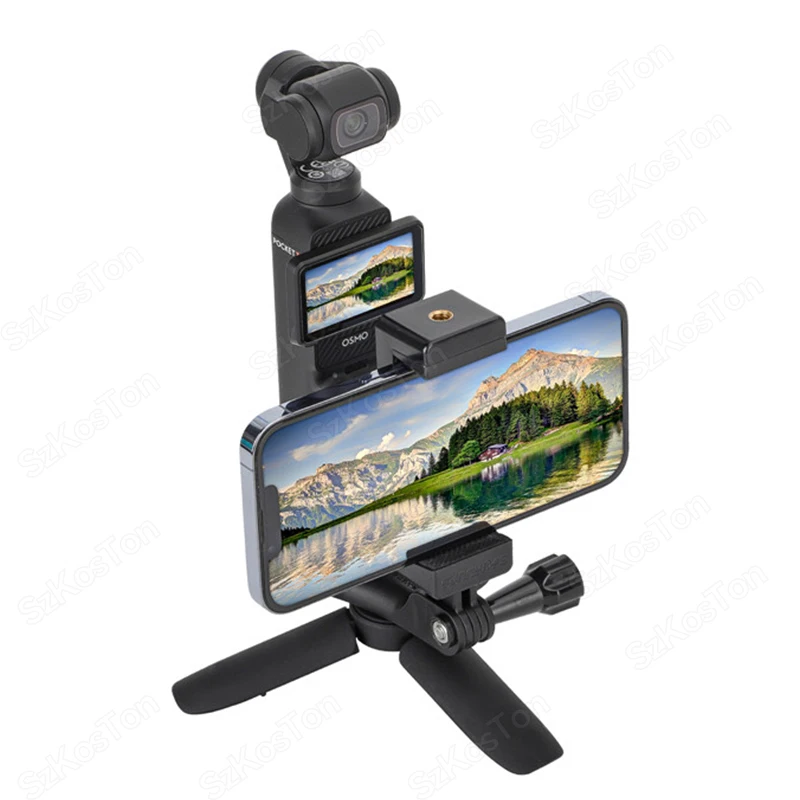 Sunnylife Front Telefon Halter Clip Handheld Schießen Erweiterung Adapter Für DJI Osmo Pocket 3, Erweiterung Halterung Kamera Zubehör