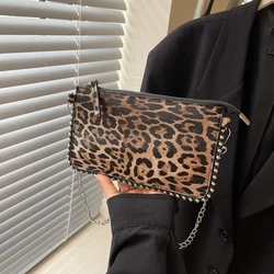 New Leopard Crossbody Bags For Women Fashion Chain Mobile Phone Purse Travel Vacation Shoulder Messenger Bag Sac A Main Female