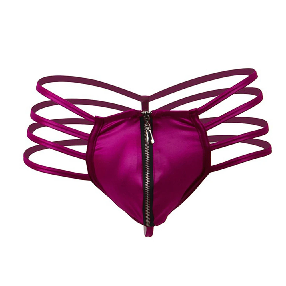 Male Men Thong Underwear Sexy Straps Waist Faux Leather G Strings Jockstrap Lingerie Plus Size T-back Buttocks