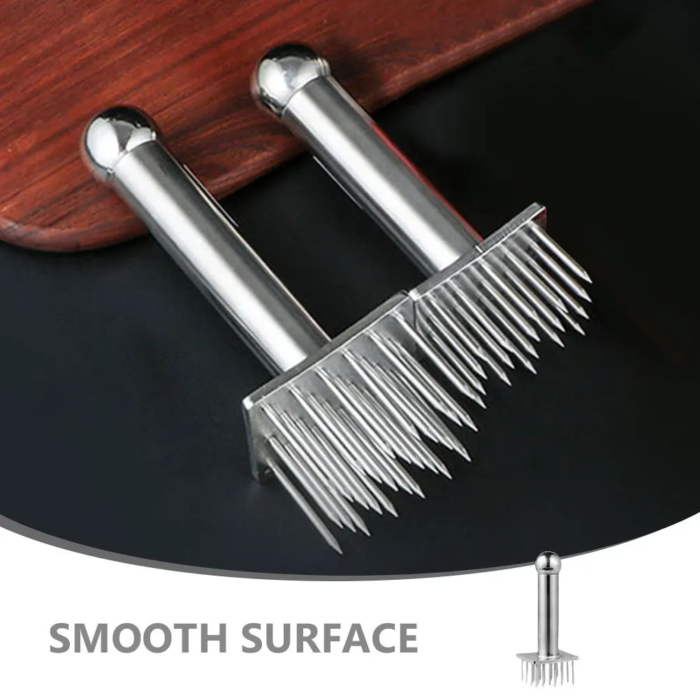 

Stainless Steel Meat Tenderizer 28-Pin Needle Design for Pork Securing Loosening Home Kitchen Restaurant Use Meat Tenderizer