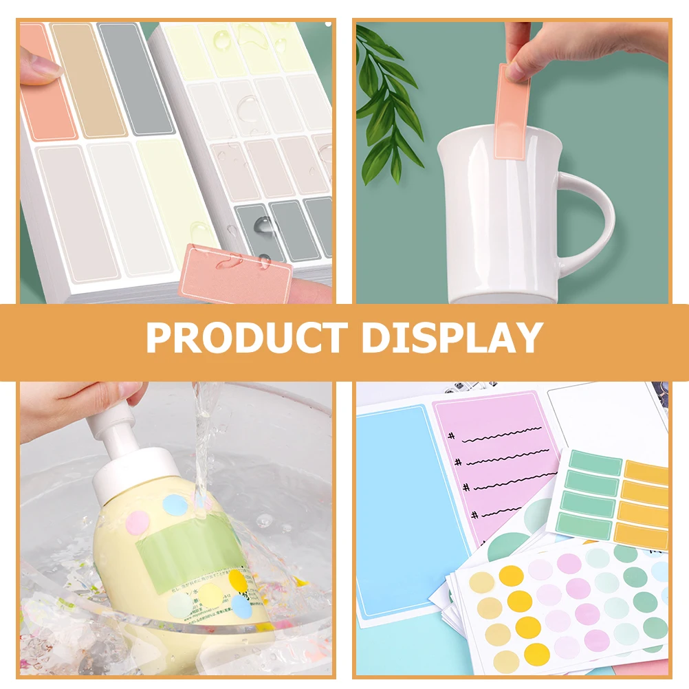 

520 Pcs Stickers Waterproof Label Tabs Blank Tag Small Labels Kitchen Names Classification Child