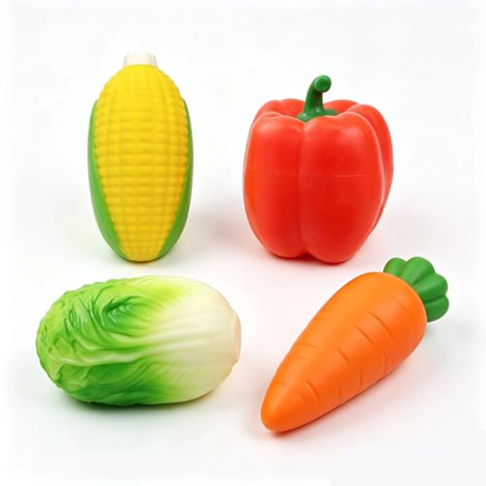 

4Pcs Vegetable Squeeze Slow Rebound Oversized Squeeze Toys Lightweight Non-toxic for Daily Office Work Indoor Leisure Occasions