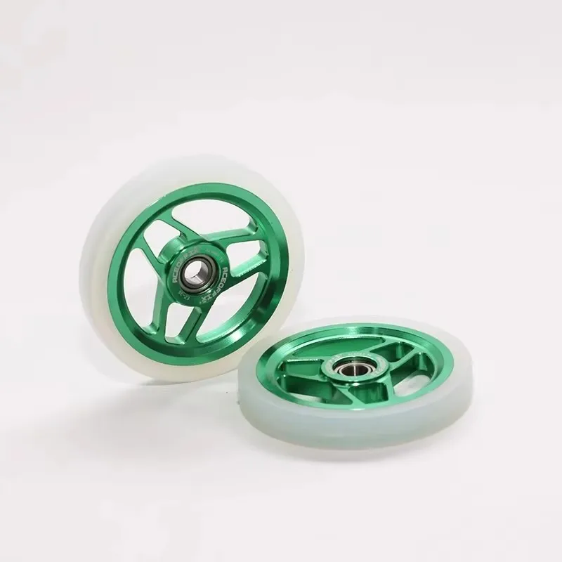 

1 pair folding bicycle easywheels ,aluminum alloy bearings Easywheel 56mm suitable for Brompton Pline Cline pushing wheel