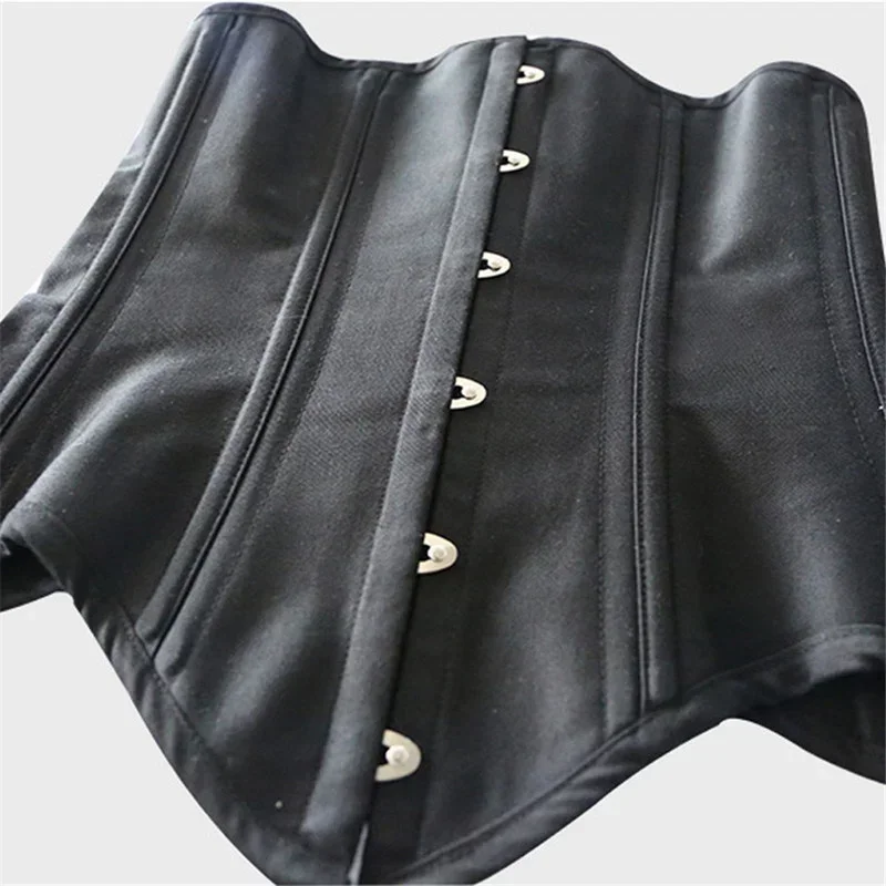 Women Underbust Corset Top Steel Bones Slimming Gothic Bustier Tops Waist Trainer Cincher Belts Black Outfits Steampunk Corset