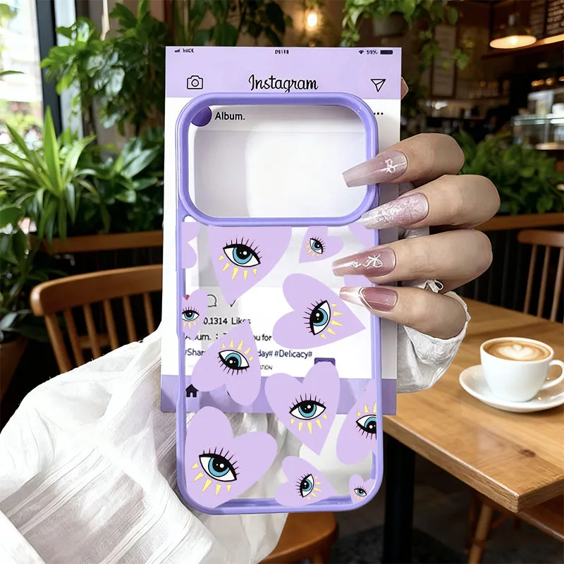 For IPhone 17 Turkish Lucky Eye Blue Evil Eye Phone Case for IPhone 17Pro 17 Pro Max 17Air 17ProMax Acrylic Hard PC Back Cover - náhled 4