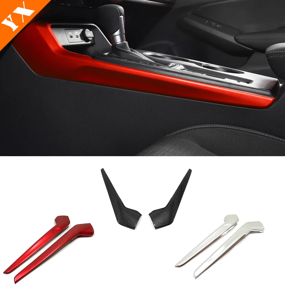 

Carbon Silver Red Trim Car Gear Shift Central Console Panel Garnish Styling Cover For Honda 11th Gen Civic Accessories 2022 2023