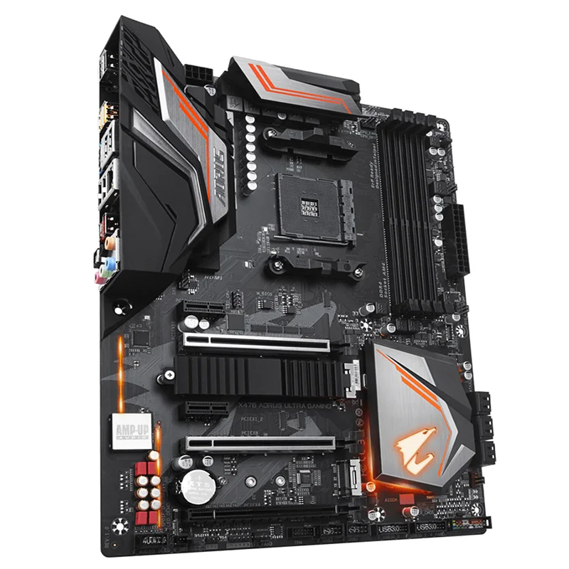 AORUS 울트라 게이밍 마더보드 소켓, AMD X470 데스크탑 메인보드 M,2 NVME USB3.0, AM4 DDR4 64GB