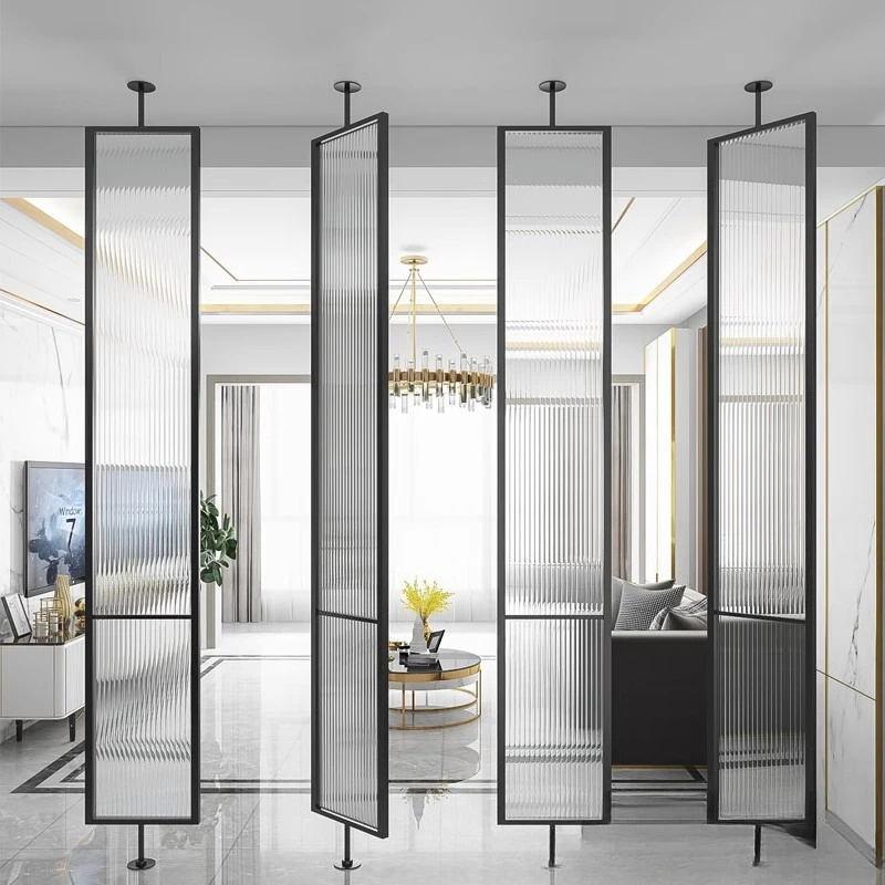 

Beauty salon hotel rotatable stainless steel screen clubhouse bathroom kitchen bathroom living room shielded glass partition