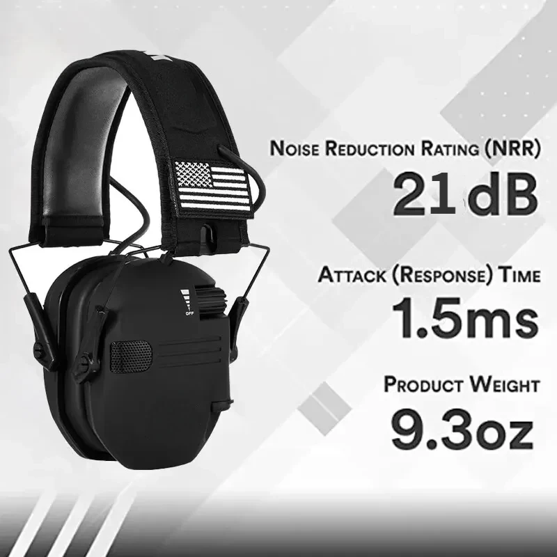 2024 New Outdoor Tactical Hunting Electronic Shooting Earmuffs Foldable Easy To Carry Pulse-type Noise Reduction Headset