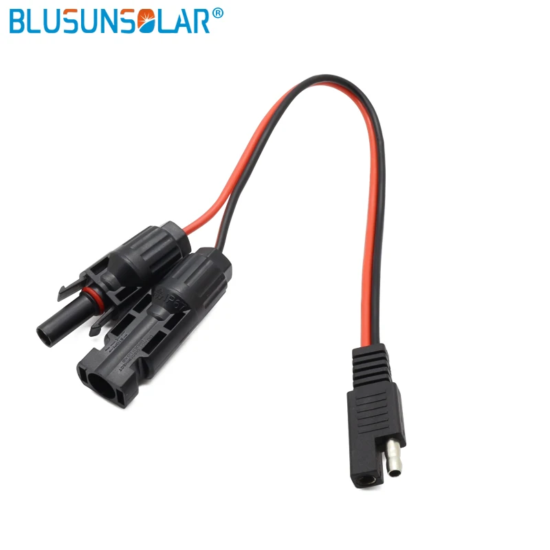 

Free Shipping 1piece/lot Sae Connector 2 Pin Battery 14AWG 12" DC Sae Cable Solar Panel Trailer Sae Connector Plug