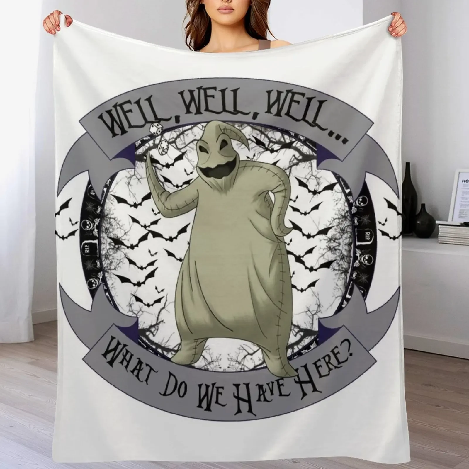 

Oogie Boogie Throw Blanket Tourist Bed Fashionable Decoratives Designers Blankets